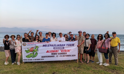 Pelepasliaran Tukik Bersama Alumni KIRIN