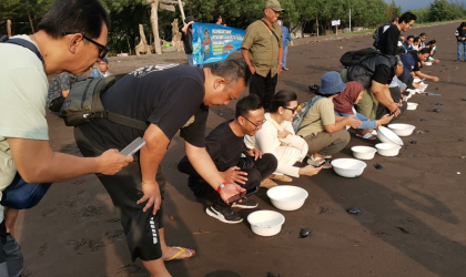 Pelepasliaran Tukik Bersama Telkomsel