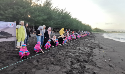 Pelepasliaran Tukik Bersama BabyGo & SIswa RA Perwanida