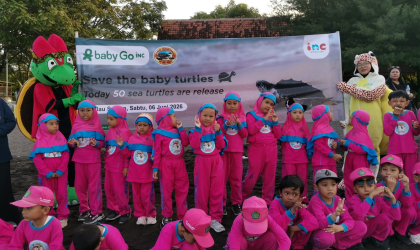 Pelepasliaran Tukik Bersama BabyGo & SIswa RA Perwanida