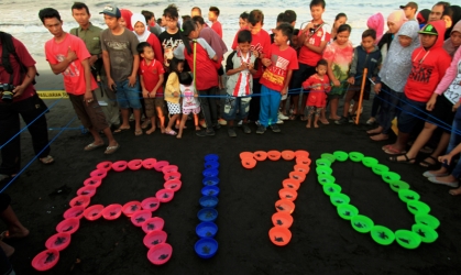 Pelepasliaran Tukik Bersama Komunitas @DLIBCrew