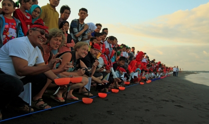 Pelepasliaran Tukik Bersama Komunitas @DLIBCrew