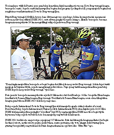 PELEPASLIARAN TUKIK PADA ACARA TOUR DE BANYUWANGI IJEN 2016