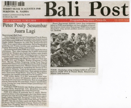 PELEPASLIARAN TUKIK PADA ACARA TOUR DE BANYUWANGI IJEN 2016