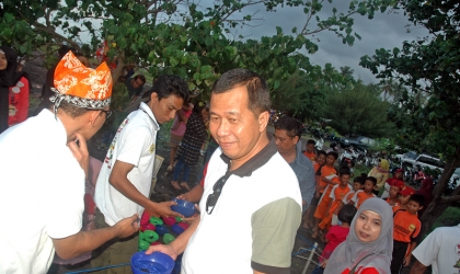 Pelepasliaran Tukik Bersama SIswa SD Klatak