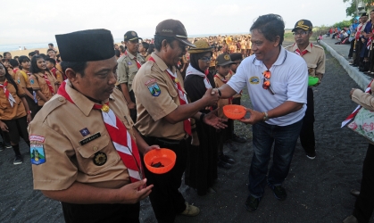 Pelepasliaran Tukik Bersama Pramuka