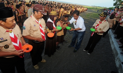 Pelepasliaran Tukik Bersama Pramuka