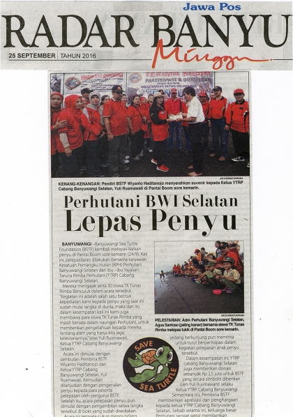 Pelepasliaran Tukik Bersama Perhutani