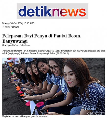 Pelepasliaran Tukik Memperingati Sumpah Pemuda