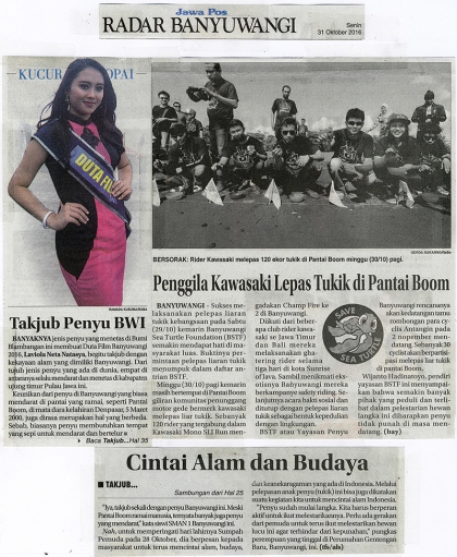 Pelepasliaran Tukik Bersama Klum Motor Kawasaki Ninja