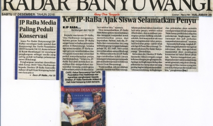 Penghargaan Kepada JP RaBa Atas Kepedulian Konservasi