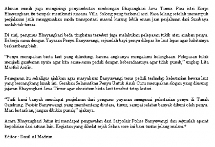 Tertarik Keindahan Pantai Solong, Nya Lita Lepas Tukik ke Laut - Malang Berita
