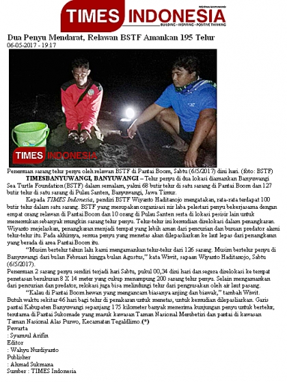 Menemukan Punya Bertelur di Pantai Boom