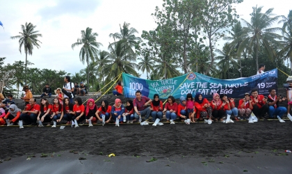 Pelepasliaran Tukik Bersama Pramuka & Masyarakat