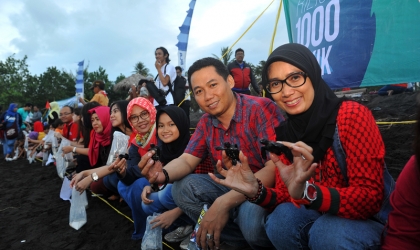 Pelepasliaran Tukik Bersama Pramuka & Masyarakat