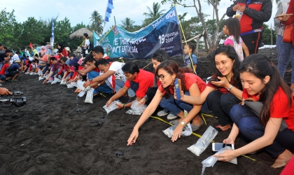 Pelepasliaran Tukik Bersama Pramuka & Masyarakat