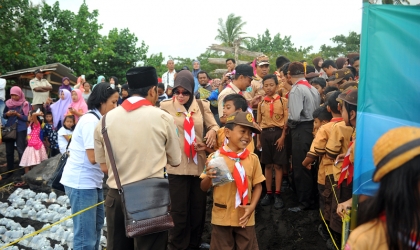 Pelepasliaran Tukik Bersama Pramuka & Masyarakat