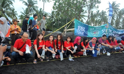 Pelepasliaran Tukik Bersama Pramuka & Masyarakat