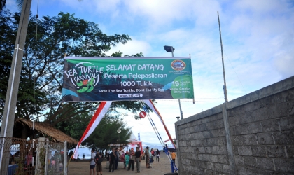 Pelepasliaran Tukik Bersama Pramuka & Masyarakat