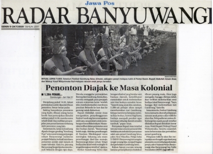 Pelepasliaran Tukik Dalam Event Gandrung Sewu 2017